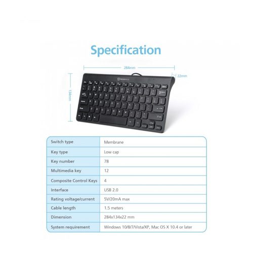 Micropack K-2208STL Wired Compact Keyboard