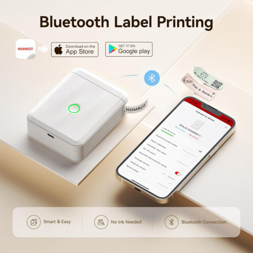 NIIMBOT D110 0.5 Inch Label Printer with Tape