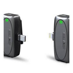 Porodo Dual Connector Lavalier Dual Wireless Mic