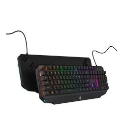 Porodo Gaming Mechanical Gaming Keyboard Ultra With Rainbow Lighting And Aluminum Panel