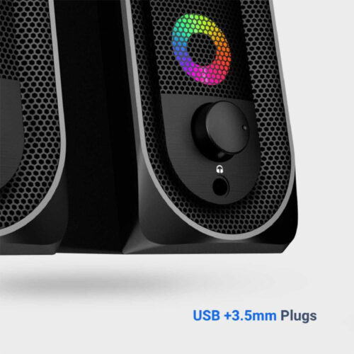 Porodo Stereo Gaming Speakers With Lighting Touch Sensor PDX511