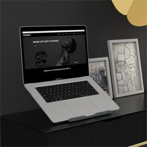 Rockrose Anyview Master Fully Foldable Ergonomic 4-Level Adjustable Metal Laptop Stand
