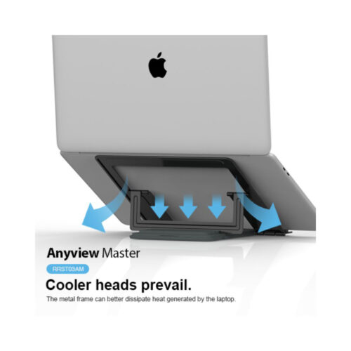 Rockrose Anyview Master Fully Foldable Ergonomic 4-Level Adjustable Metal Laptop Stand