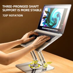 Rtako Adjustable Laptop Stand 360 Rotating Base