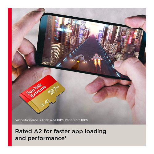 SanDisk Extreme microSDXC UHS-I Memory Card with Adapter