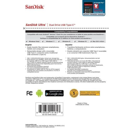 SanDisk Ultra Dual Drive USB-C Flash Drive