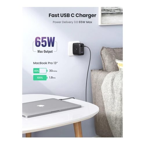 UGREEN 65W PD GAN Tech 4 Ports Charger For Phone, Macbook, Laptop