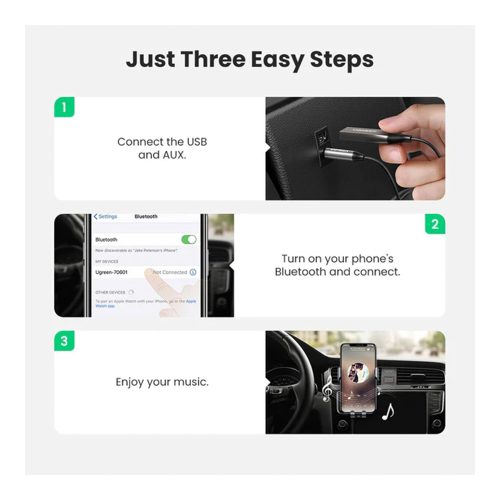 UGREEN AUX to Bluetooth 5.0 Adapter