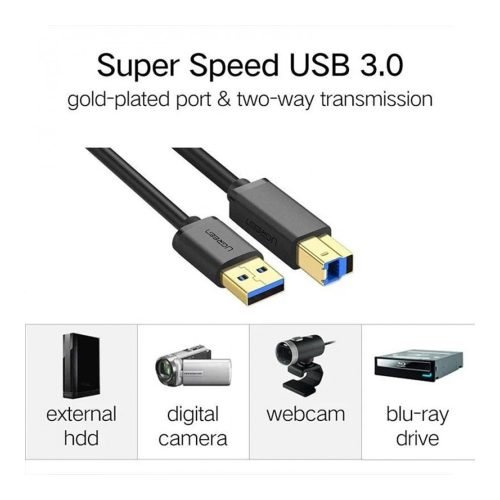 UGREEN Cable Printer USB-A 3.0 2M Super Speed