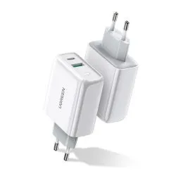 UGREEN Dual Port USB-C and USB-A Smart and Fast Charger Adapter