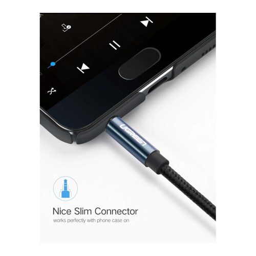 UGREEN AUX Cable, 3.5MM Male To 3.5MM Male Braided Cable, Gold Plated, Metal Case