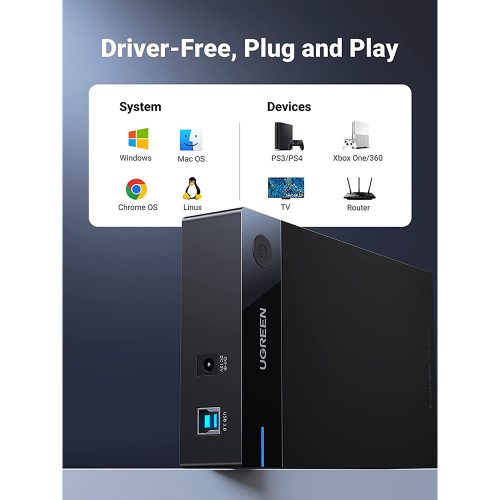 UGREEN USB 3.0 Enclosure for 2.5 and 3.5 inch HDD/SSD with power adapter