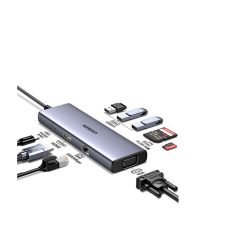 UGREEN 9-in-1 USB-C Hub (3x USB3.0 + USB-C + 4K HDMI + VGA + RJ45 Ethernet + PD 100W + SD + TF)