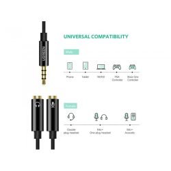 UGREEN Audio Cable Splitter 3.5mm Male To 2 Female