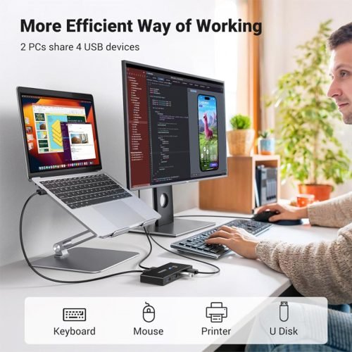 UGREEN 2 PCs Share 4 USB 3.0 Devices
