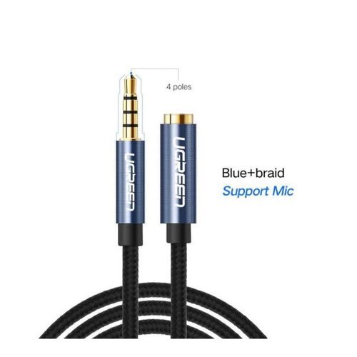 UGREEN Hi-Fi AUX 3.5mm Male To Female Extension Audio Cable – 1.5m