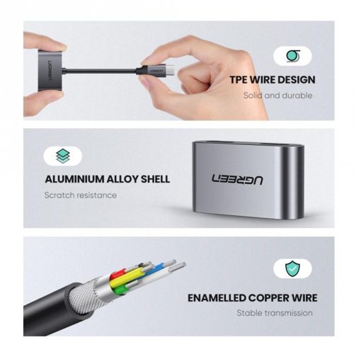 UGREEN TYPE-C To USB-C Audio + PD USB-C Charging Adapter
