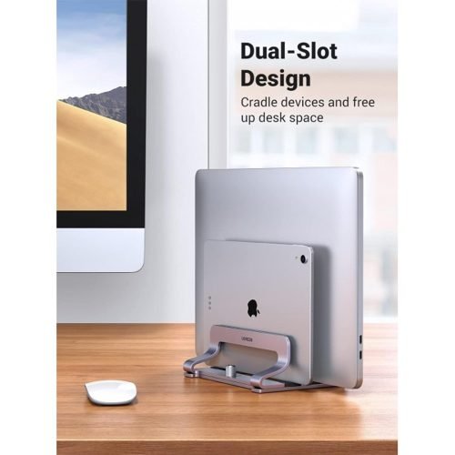 UGREEN Alluminum Dual Slot Vertical Laptop Stand Holder