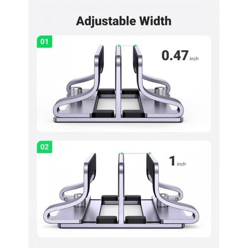 UGREEN Alluminum Dual Slot Vertical Laptop Stand Holder