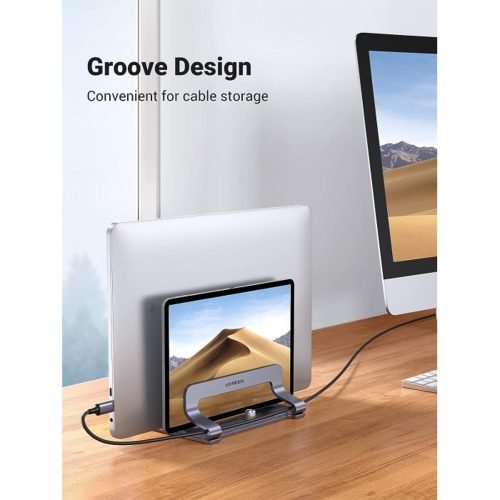 UGREEN Alluminum Dual Slot Vertical Laptop Stand Holder
