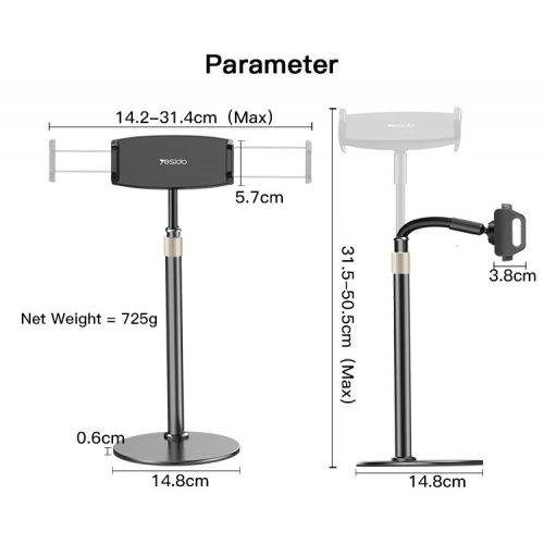 YESIDO C115 Adjustable Stand for Smart Phone & Tablet
