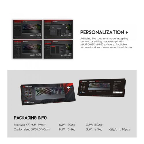 Fantech MK853 MAXPOWER RGB Mechanical Gaming Keyboard