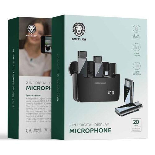 Green Lion 2 in 1 Digital Display Wireless Microphone