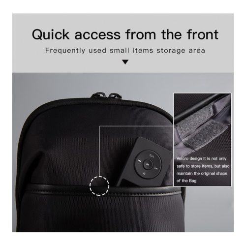 Kingsons Multifunctional Chest Bag KS3211W, Black