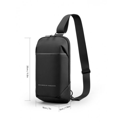 Kingsons Multifunctional Chest Bag KS3211W, Black