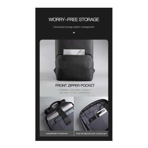 Kingsons Ultra Slim Design Backpack KS3215W, Black, 15.6 Inch