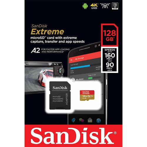 SanDisk Extreme microSDXC UHS-I Memory Card with Adapter