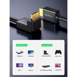 UGREEN 4K HDMI Male to Male Right Angle 90 Degree Cable