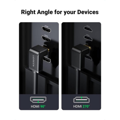 UGREEN 4K HDMI Male to Male Right Angle 90 Degree Cable