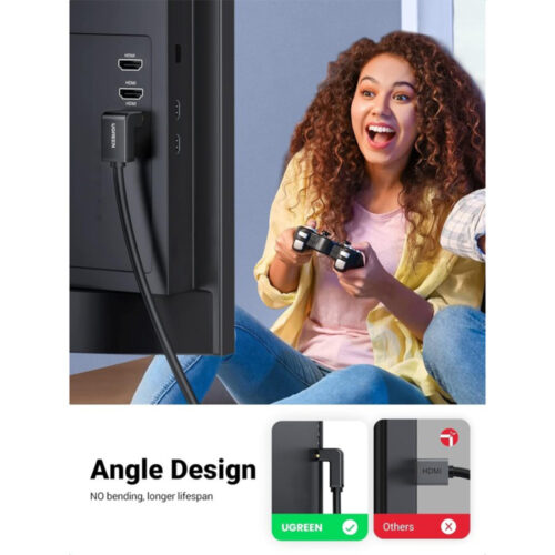 UGREEN 4K HDMI Male to Male Right Angle 90 Degree Cable