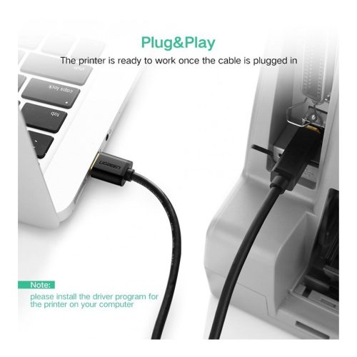 UGREEN USB 2.0 AM To BM Print Cable Gold Plated