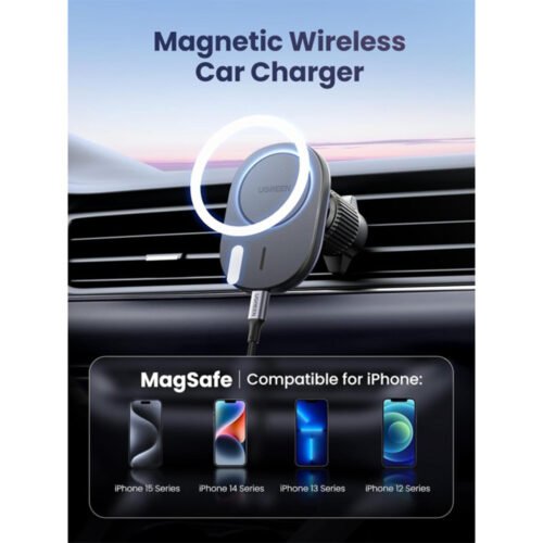 UGREEN 2-in-1 Magnetic Wireless Car Charger