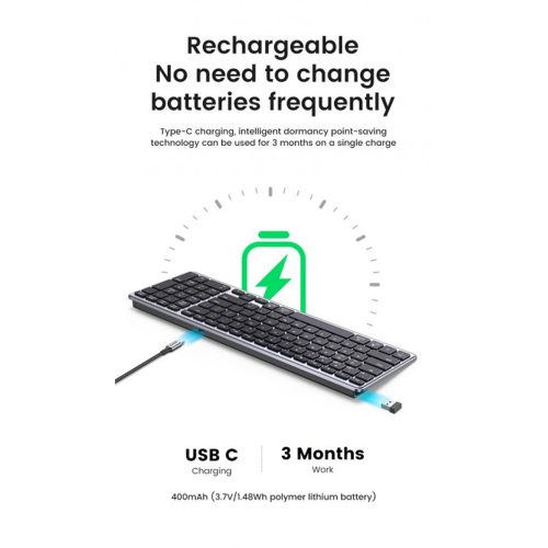 UGREEN Ultra Slim Wireless & Bluetooth Keyboard