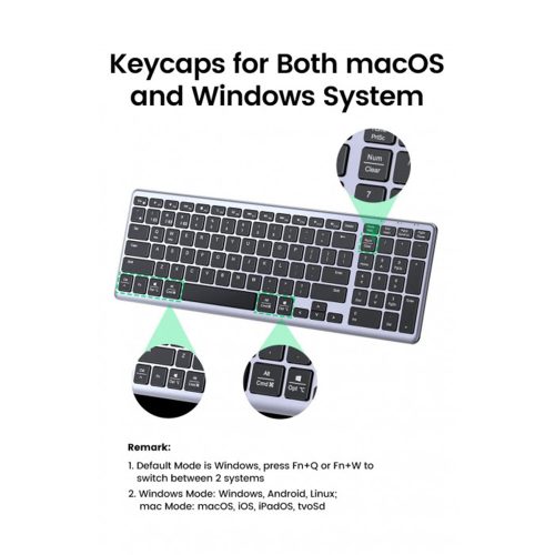 UGREEN Ultra Slim Wireless & Bluetooth Keyboard