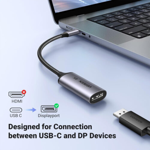 UGREEN USB-C Male to Diplay Port Female Braided convertor 8K