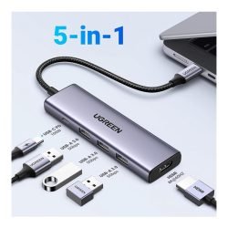 UGREEN 5-in-1 USB-C Hub (USB-C PD 100W + 4K HDMI@60Hz + 3x USB-A 3.0)