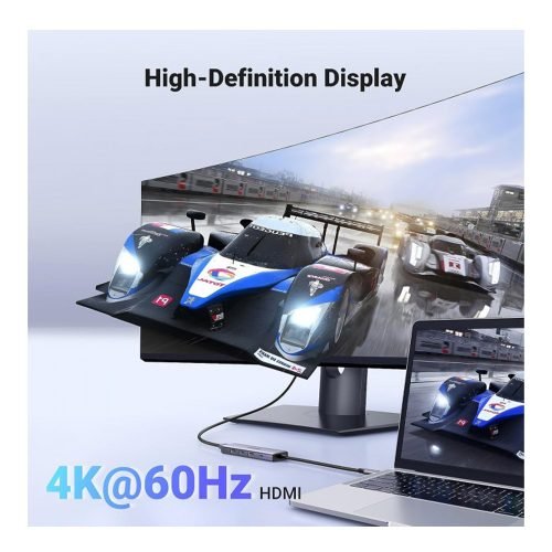 UGREEN 5-in-1 USB-C Hub (USB-C PD 100W + 4K HDMI@60Hz + 3x USB-A 3.0)
