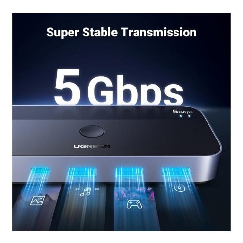 UGREEN 2 PCs Share 4 USB Devices (3 X USB-A 3.0 + 1 USB-C)