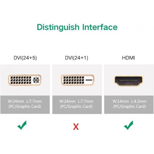 UGREEN HDMI Male To DVI (24+5) Female Adapter