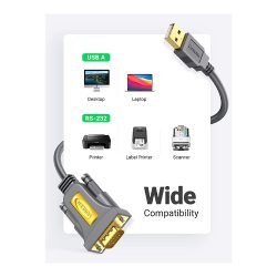 UGREEN USB TO SERIAL DB9 RS-232 MALE ADAPTER CABLE