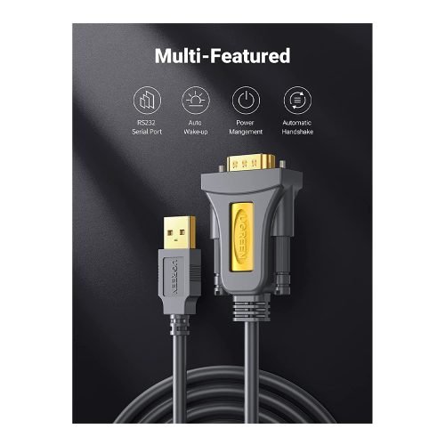 UGREEN USB TO SERIAL DB9 RS-232 MALE ADAPTER CABLE