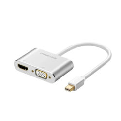 UGREEN Thunderbolt 2.0 4K Mini Display Port Male to VGA + HDMI Female Converter