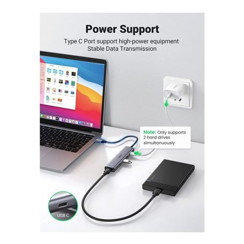 UGREEN 5-in-1 USB-A Hub (4x USB-A + USB-C)