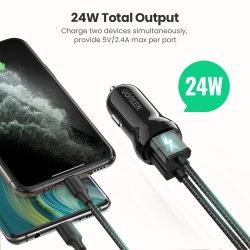 UGREEN 24W Dual USB Fast Car Charger