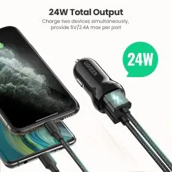 Alternative view of UGREEN 24W Dual USB Fast Car Charger