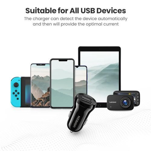 UGREEN 24W Dual USB Fast Car Charger